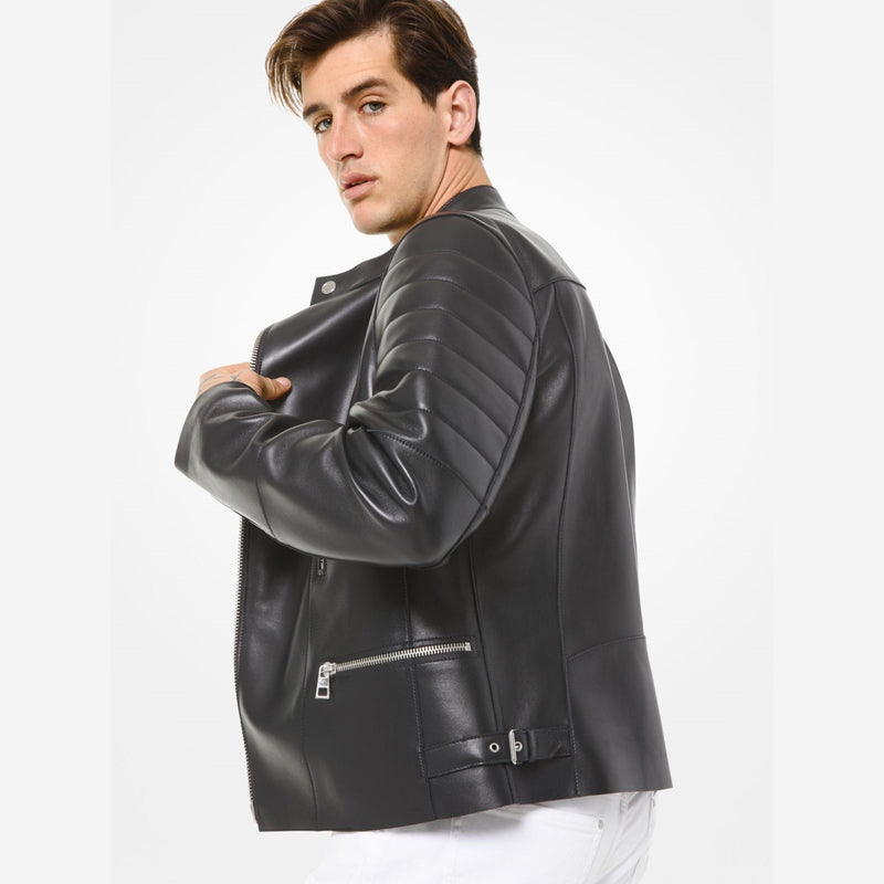 men black biker jacket