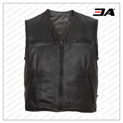 Men Matte Black Vest