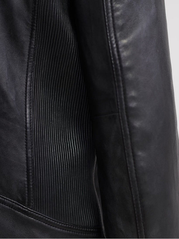 men black racer leather jacket