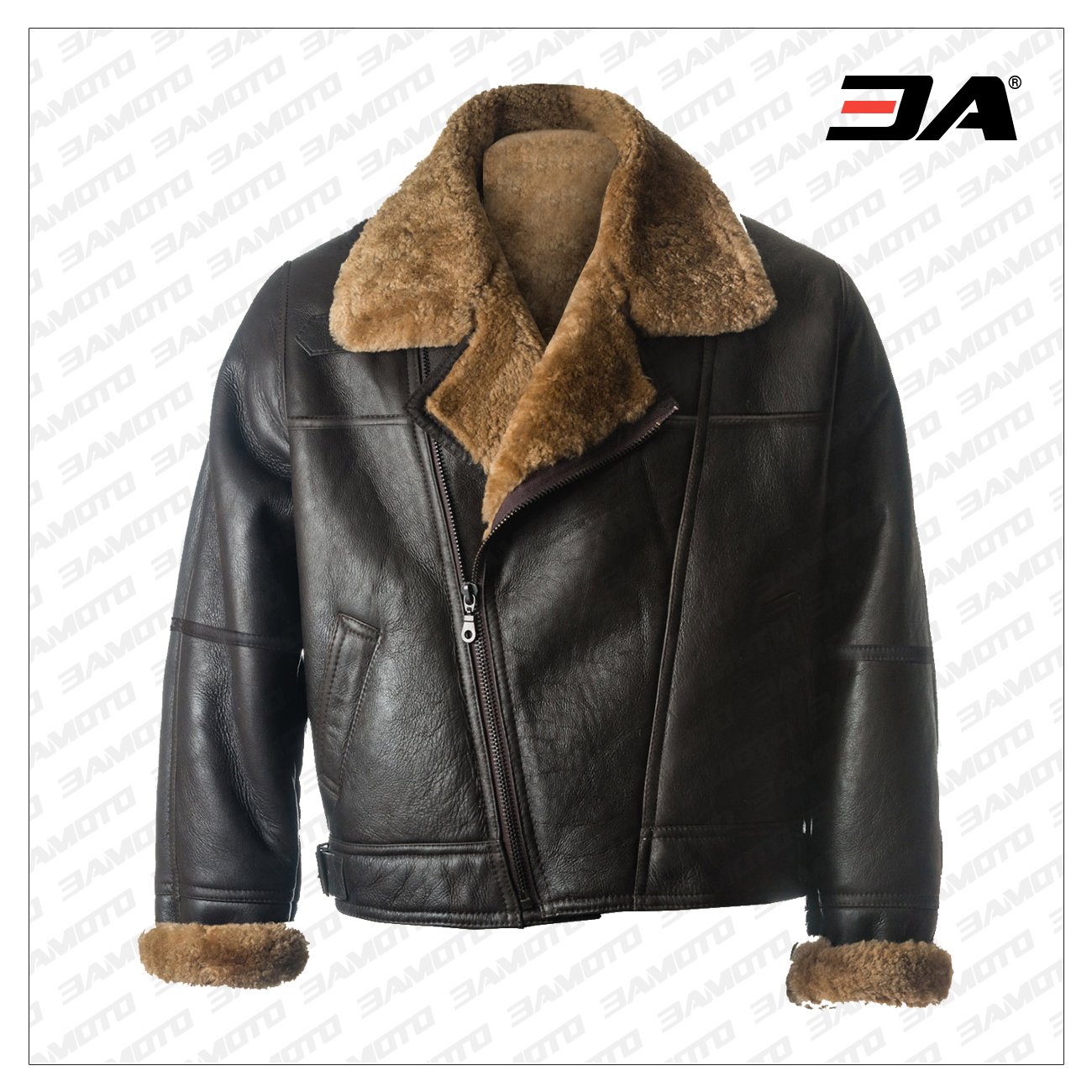 men black shearling jacket