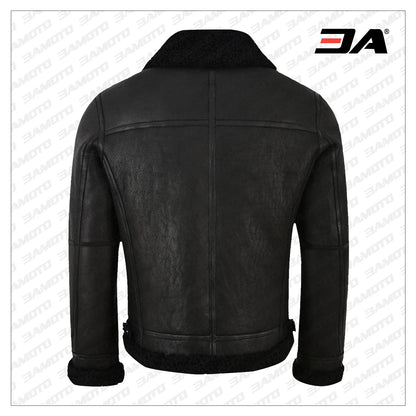 men black shearling jacket