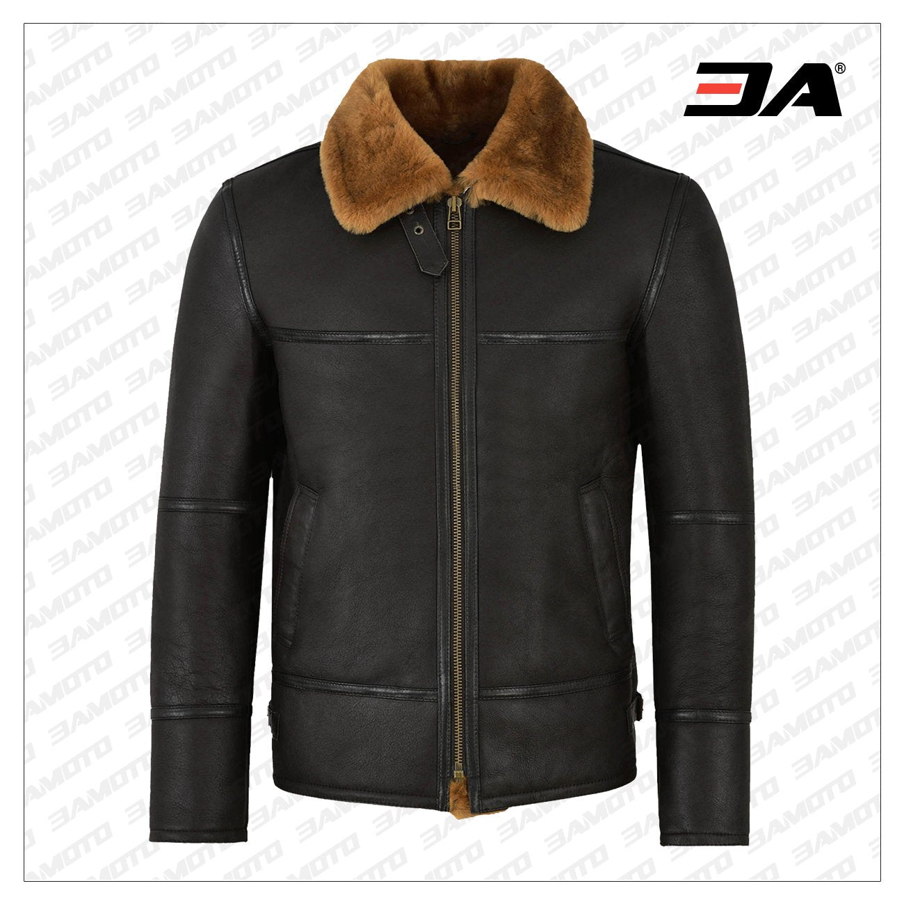 men black shearling jacket