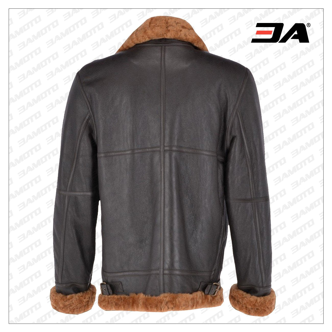 men black shearling leather jacket