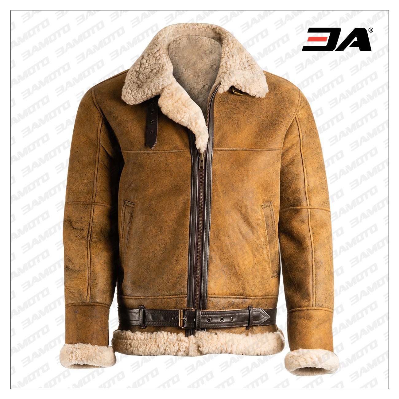 men brown b3 shearling jacket