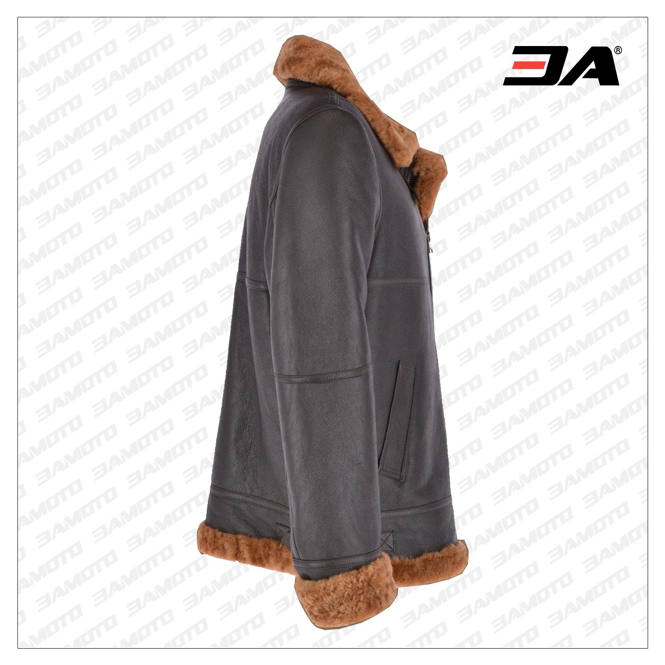 men brown sheepskin jacket