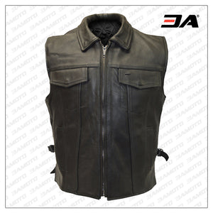 Men Fight Club Leather Vest