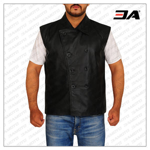 men leather vest