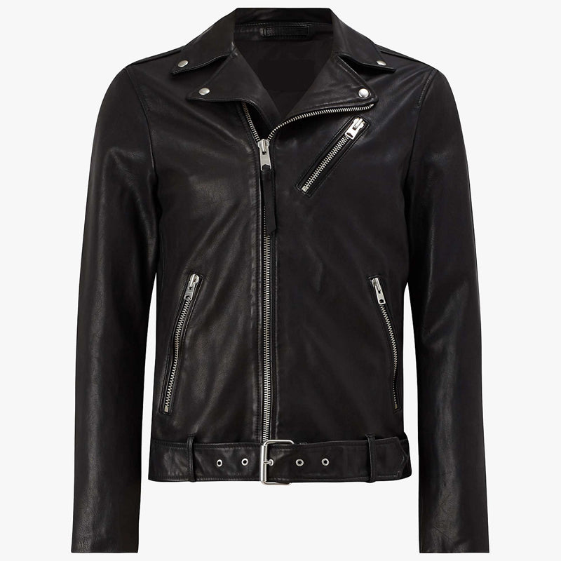 men pure black jacket