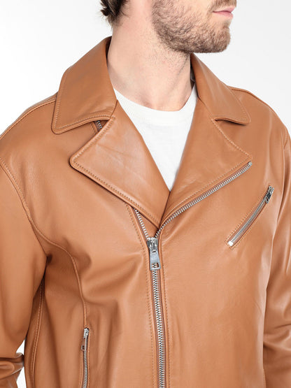 men tan brown jacket