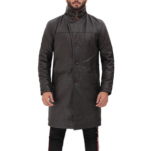 men fur leather coat