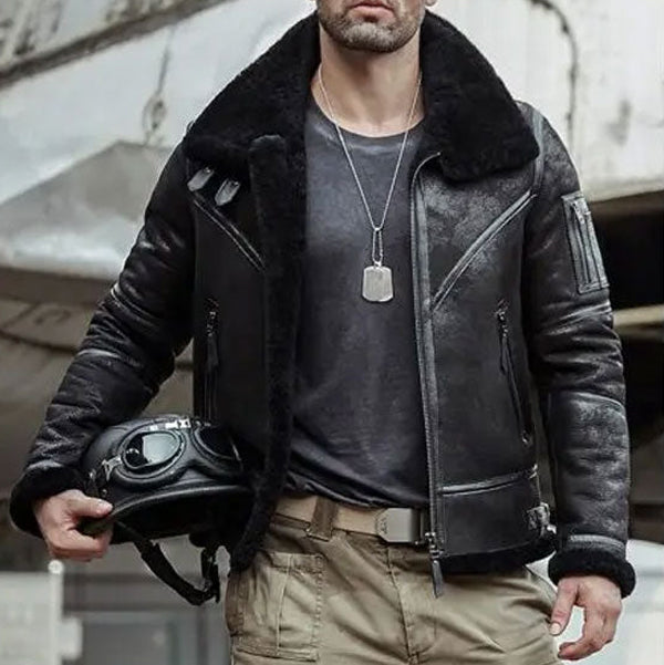 Mens Winter Faux Fur Collar Brown Leather Jacket From Dresslikes, $51.56 |  DHgate.Com