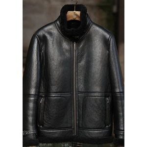 mens black b3 shearling jacket for sale