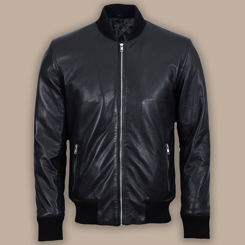 mens black bomber jacket