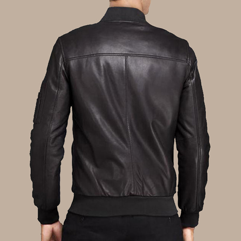 mens black bomber jacket