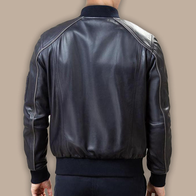 mens black bomber jacket