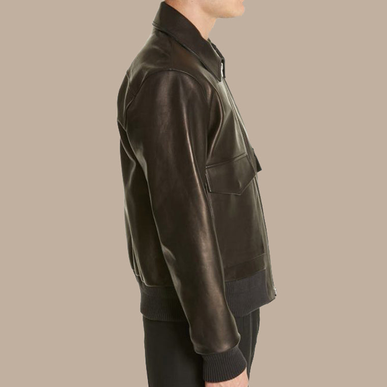 mens black leather jacket for sale