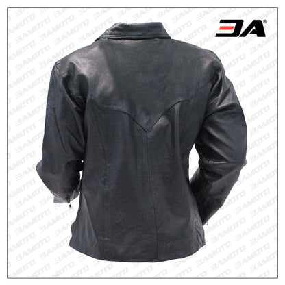 Mens Black Leather Shirt