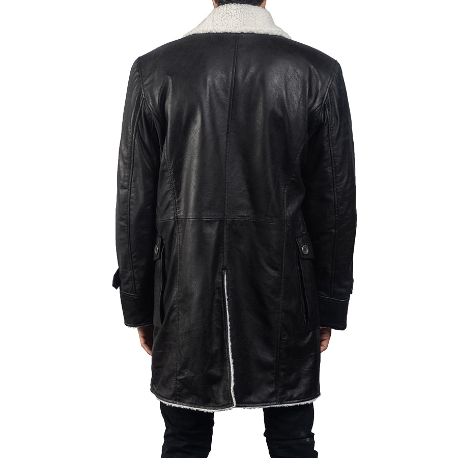 Mens swedish bomber shearling hotsell bane coat