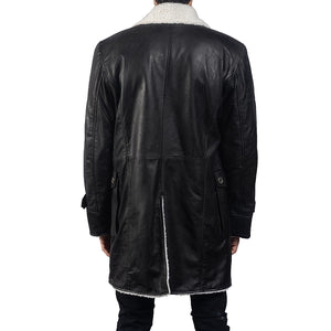 mens black suede coat