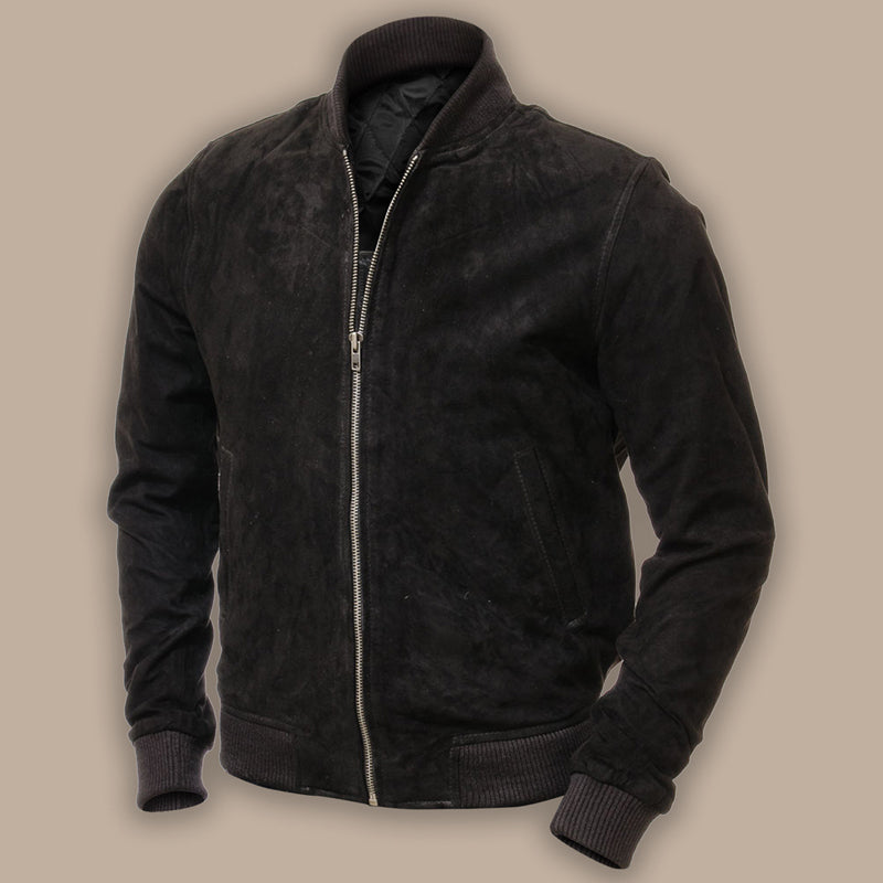 mens black suede jacket