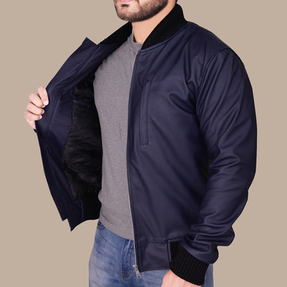 mens blue varsity jacket