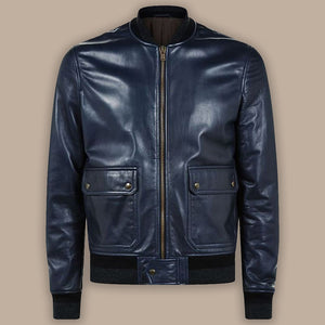 mens bomber leather jacket