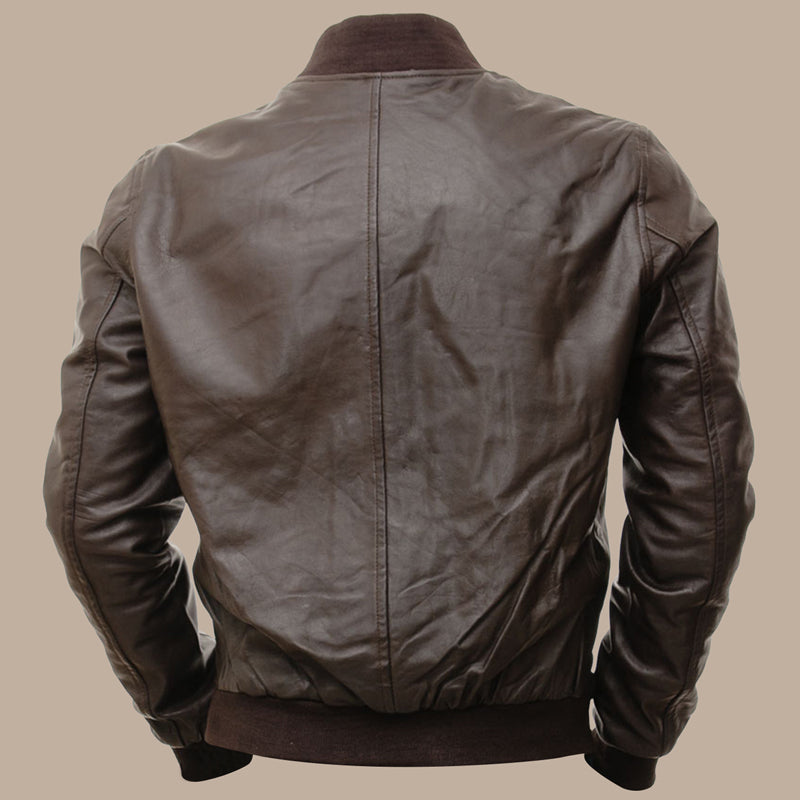 mens brown bomber jacket