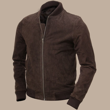 mens brown bomber jacket