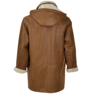 mens brown sheepskin leather jacket