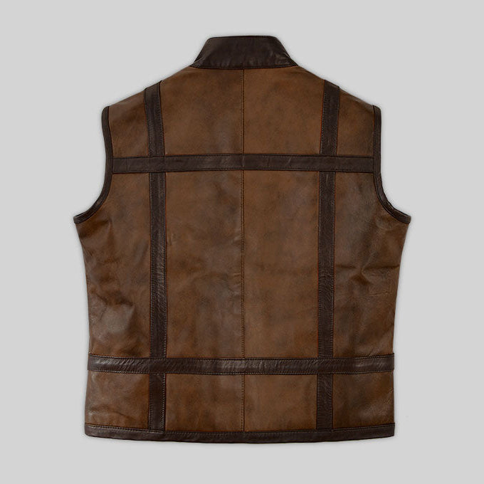 mens brown vest