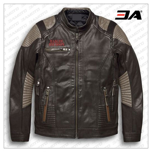 Men’s Harley Davidson Exhort Leather Motorcycle Jacket - Fashion Leather Jackets USA - 3AMOTO