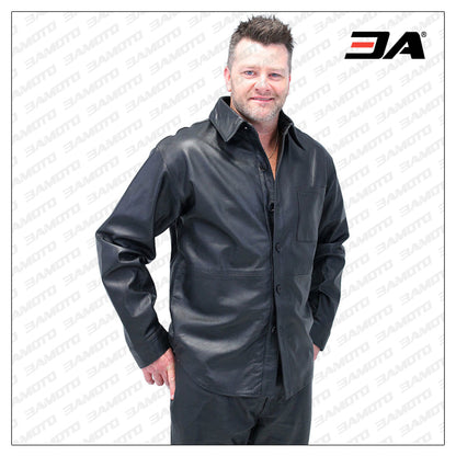 Mens Leather Dress Shirt