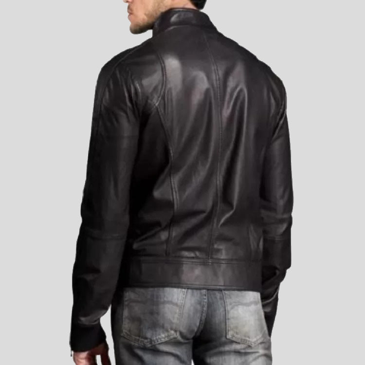 mens leather bomber jacket