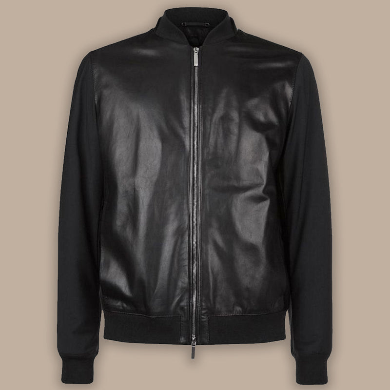 mens pure black jacket