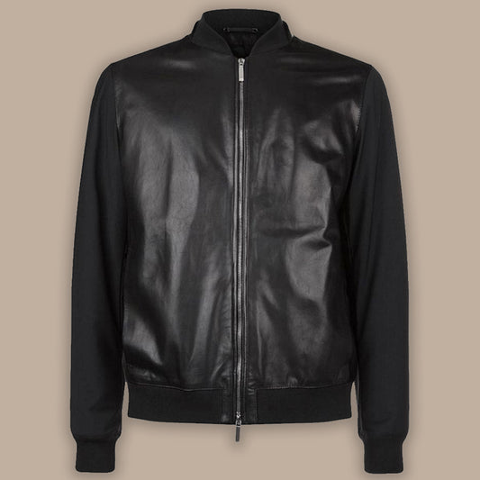 mens pure black jacket - Fashion Leather Jackets USA - 3AMOTO