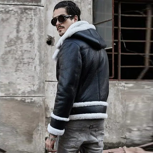 mens shearling leather jacket