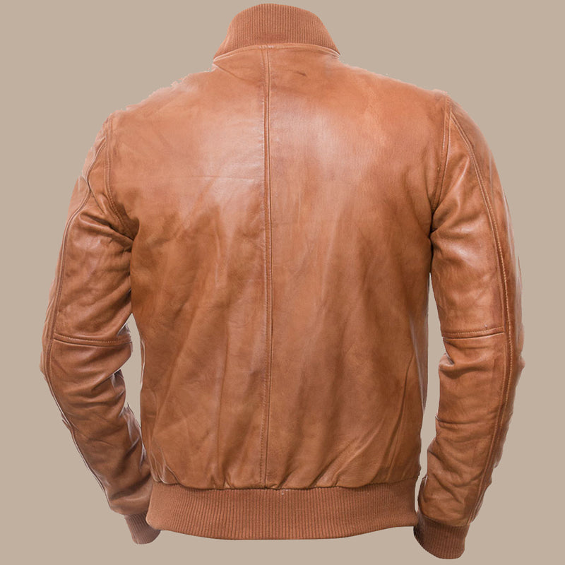 mens tan brown bomber jacket