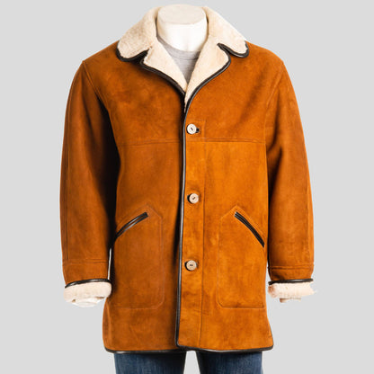 Mens Traditional Shearling Sheepskin Coat