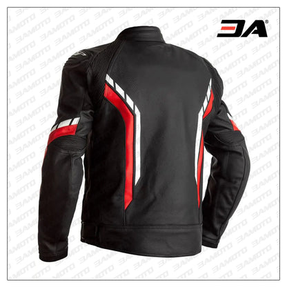 Motorcycle black And Red Leather jacket