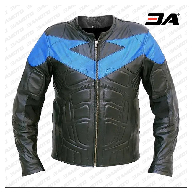 Nightwing Leather Jacket with Foam Padding