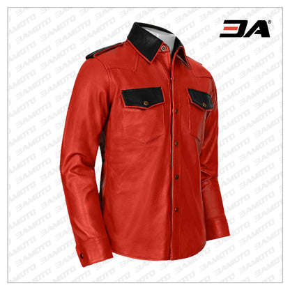 biker leather shirt for sale