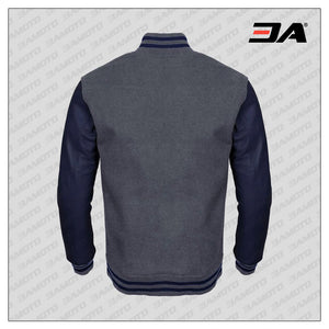 gray wool letterman jacket