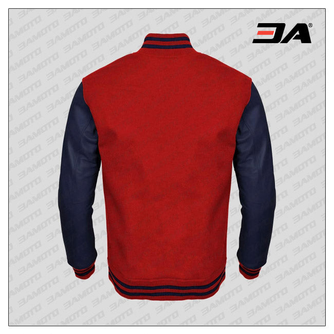 red wool letterman jacket