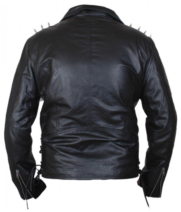 Ghost rider leather deals jacket with spikes