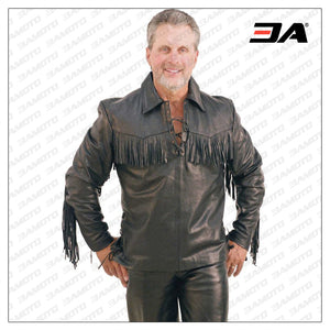 Premium Buffalo Pullover Fringe Leather Shirt