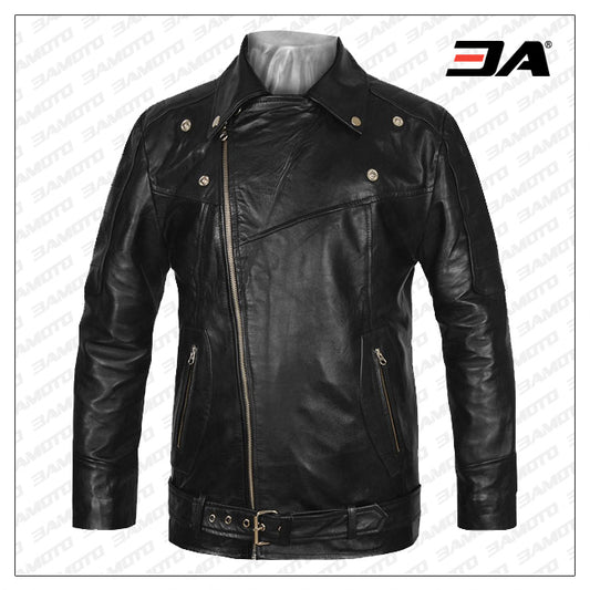 PURE BIKER LEATHER JACKET - Fashion Leather Jackets USA - 3AMOTO