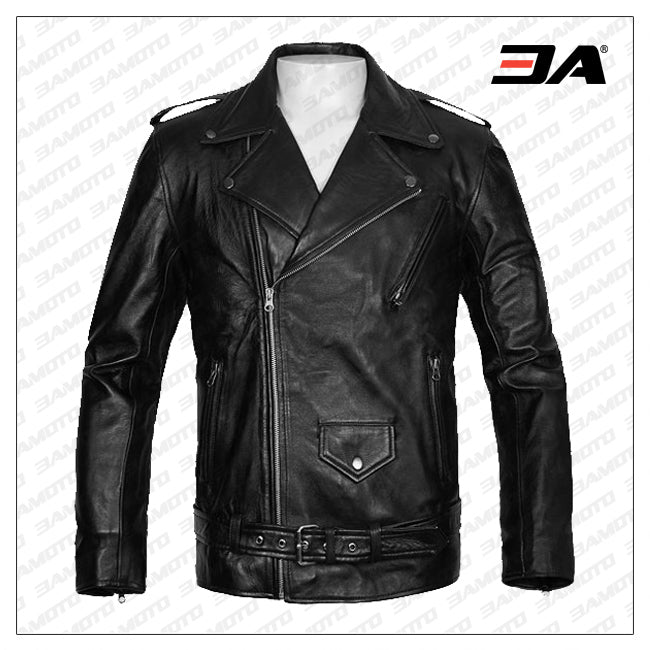 PURE LEATHER BIKER JACKET