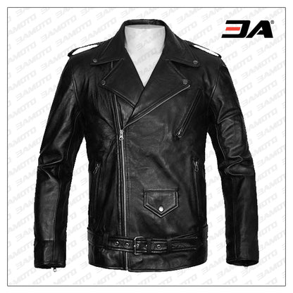 PURE LEATHER BIKER JACKET