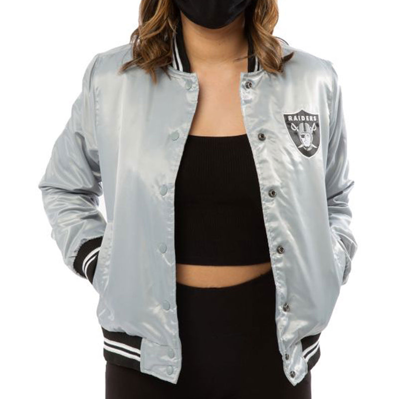 Las Vegas Raiders Studded Bomber Jacket