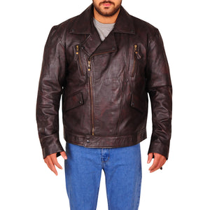 real leather biker jacket